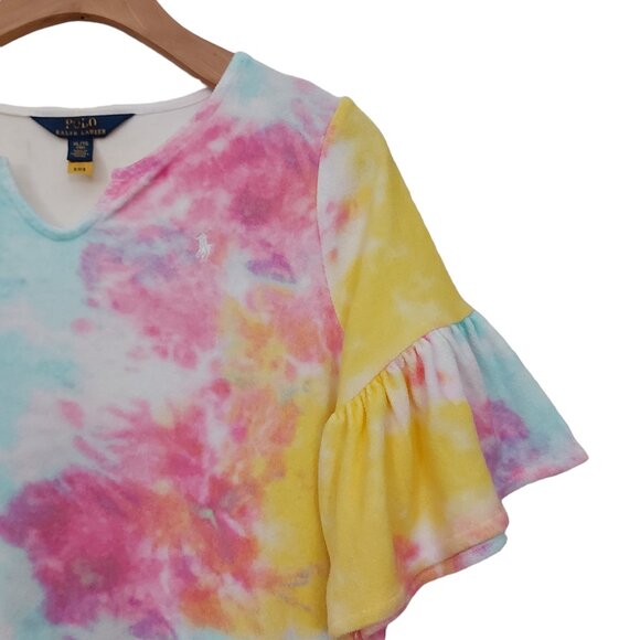 Polo Ralph Lauren Terry Cloth Cover Up Dress Girls XL/16 Tie-Dye Multicolor - Picture 3 of 11